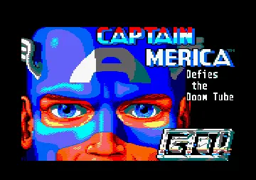 Captain America - Defies The Doom Tube (UK) (1987) screen shot title